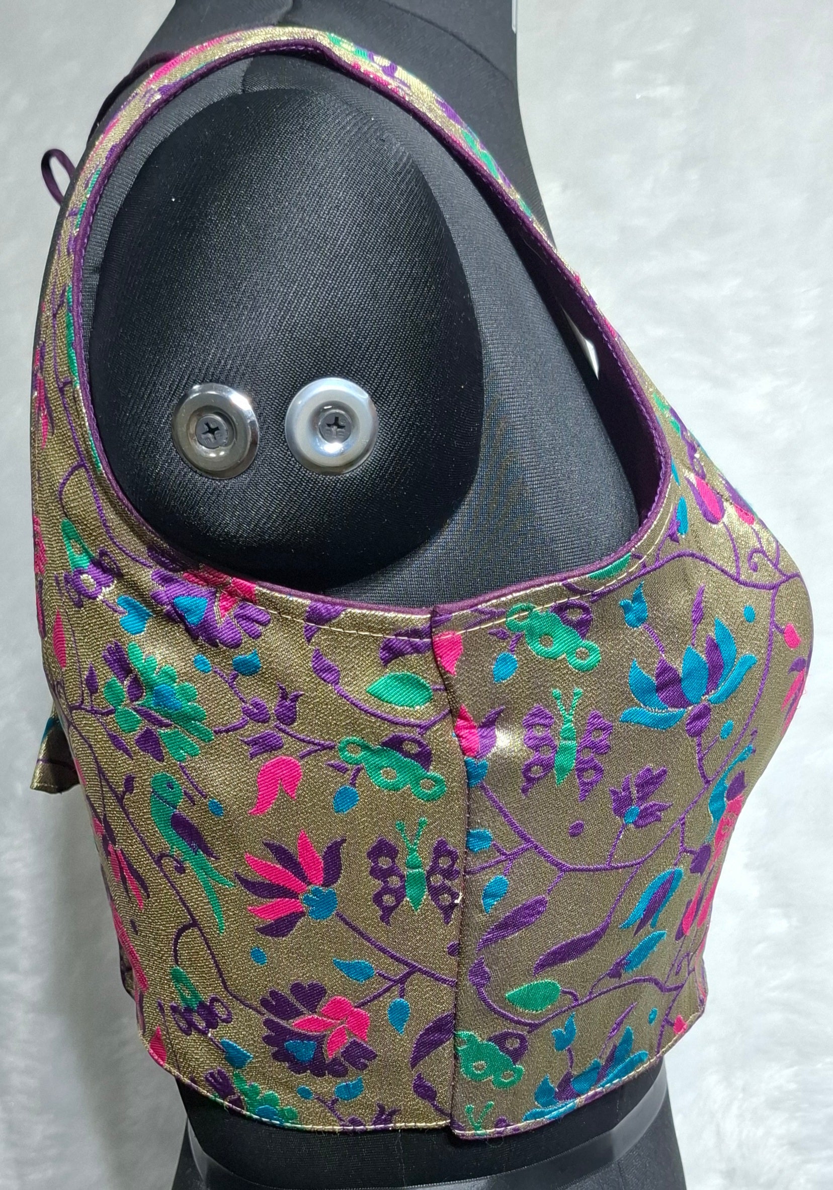 Kia Fashions Purple Jacquard Weave Multi Color Paithani Readymade Blouse