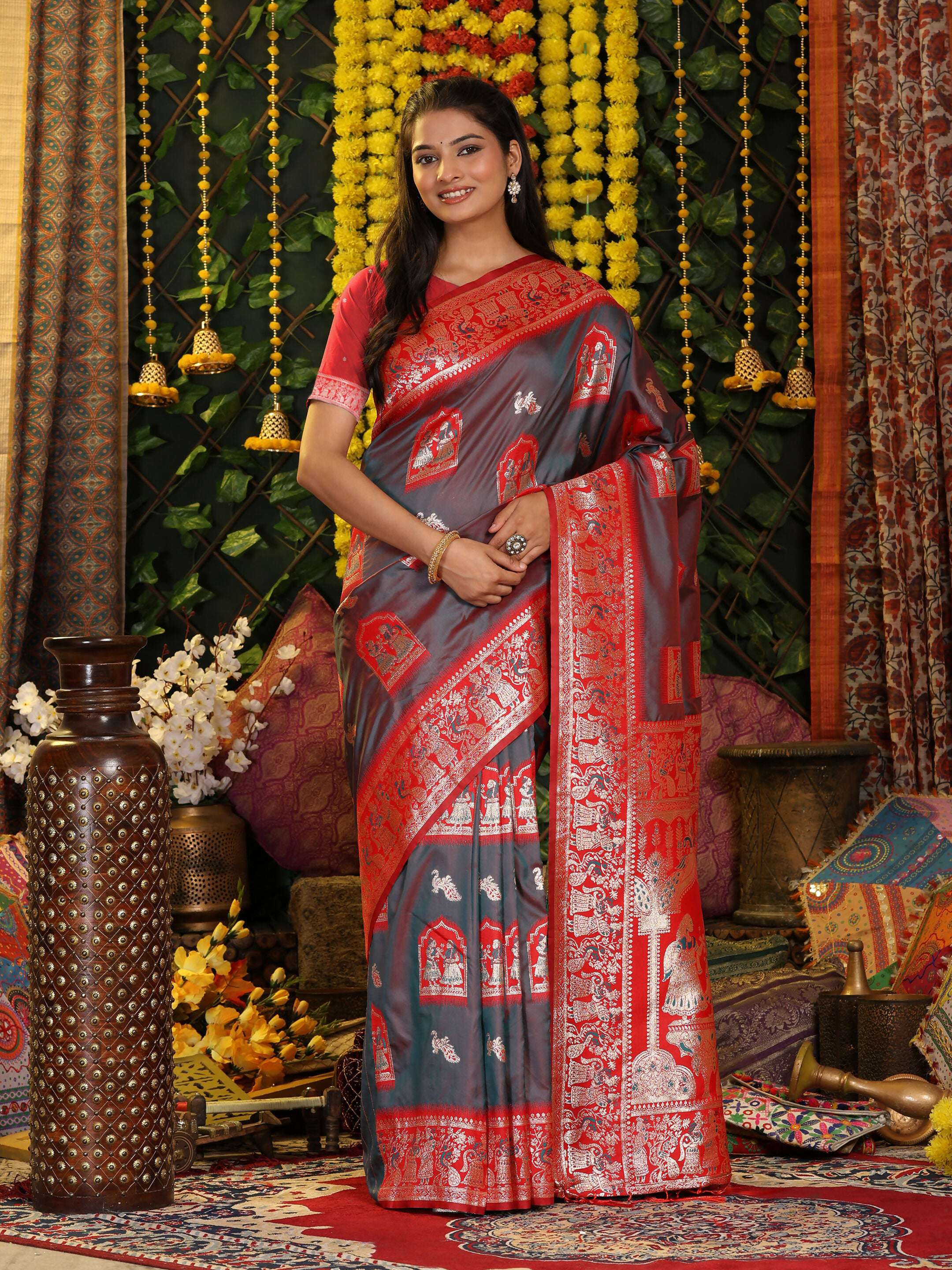 Shree Shyam Fashion Silk Grey Saree