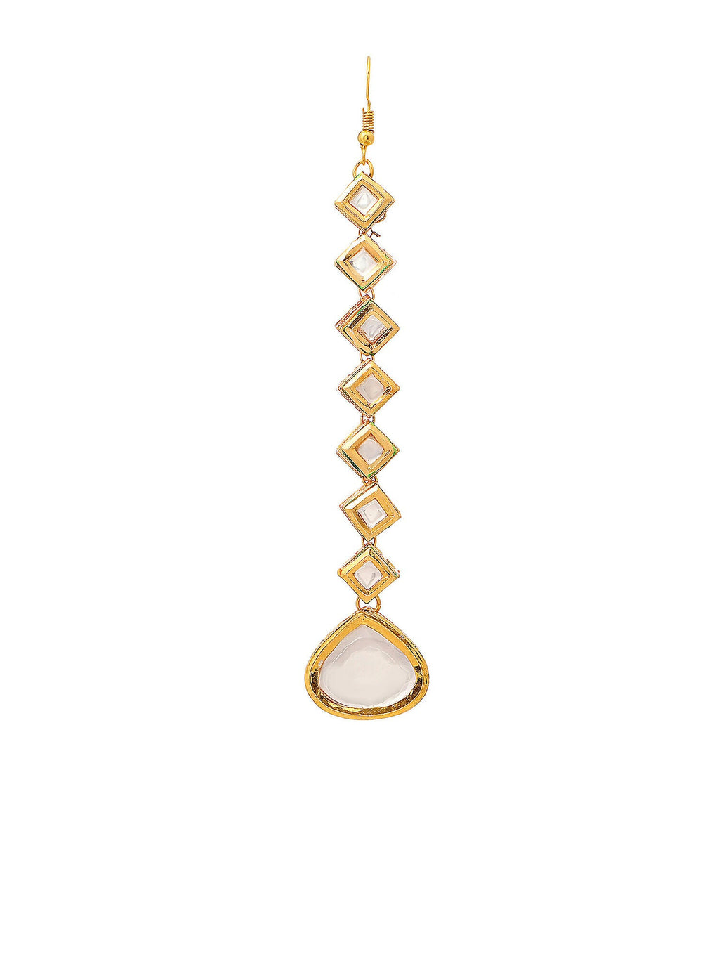 Ruby Raang Gold Heavy Kundan Maang Tikka