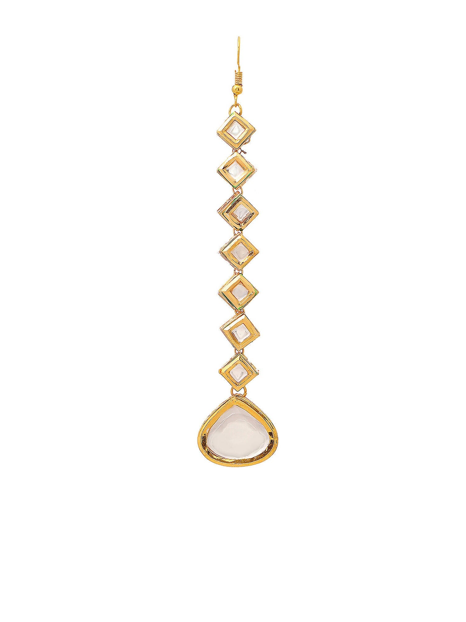 Ruby Raang Gold Heavy Kundan Maang Tikka