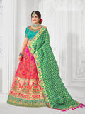 Myra Multicolour Jaquard Silk Designer Beautiful Lehenga