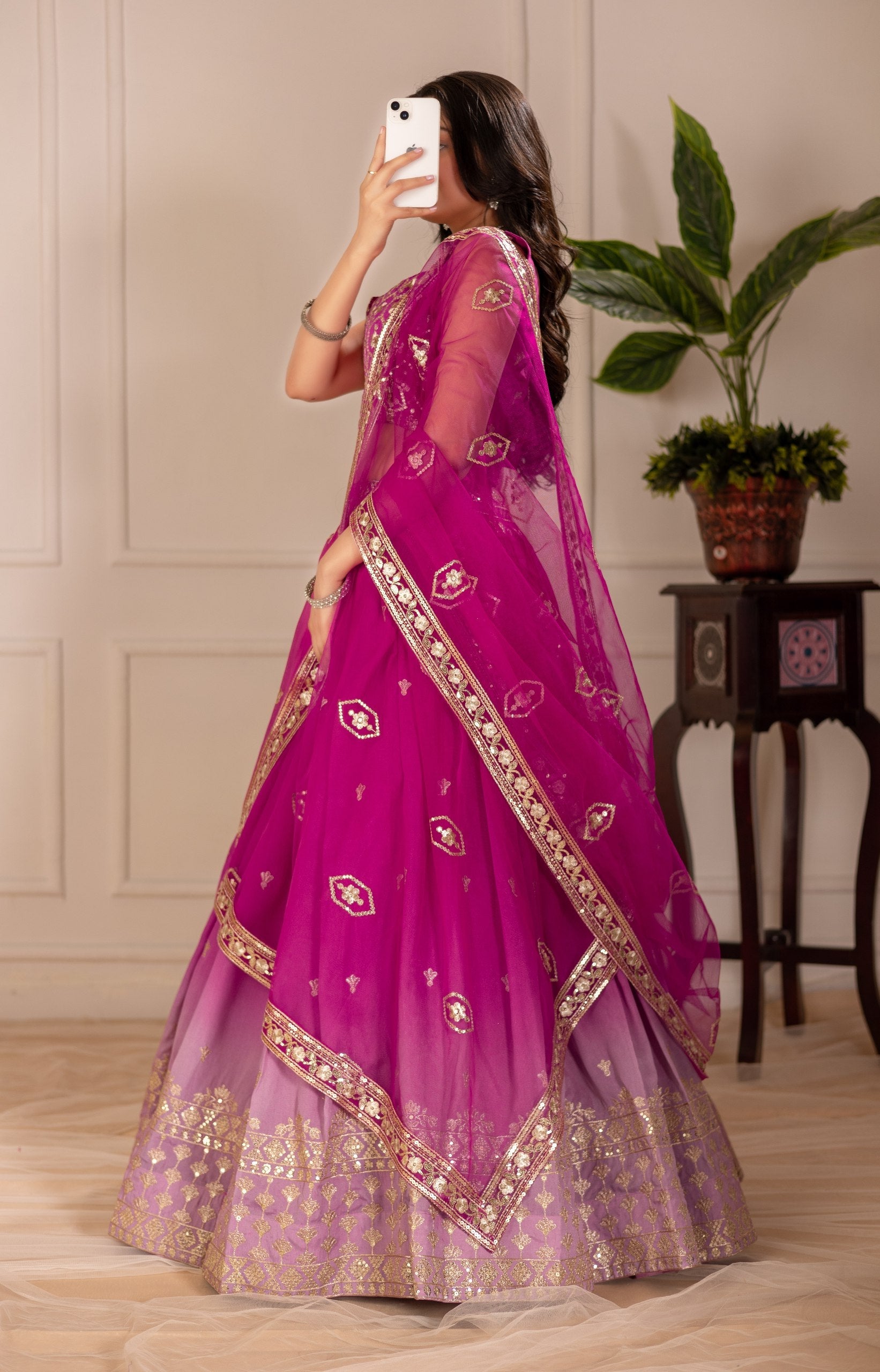 Lehenga Mart Designer Wedding Lehenga choli for Women - pink