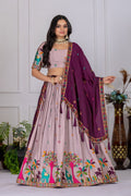 Lehenga Mart Designer Wedding Lehenga choli for Women - light purple