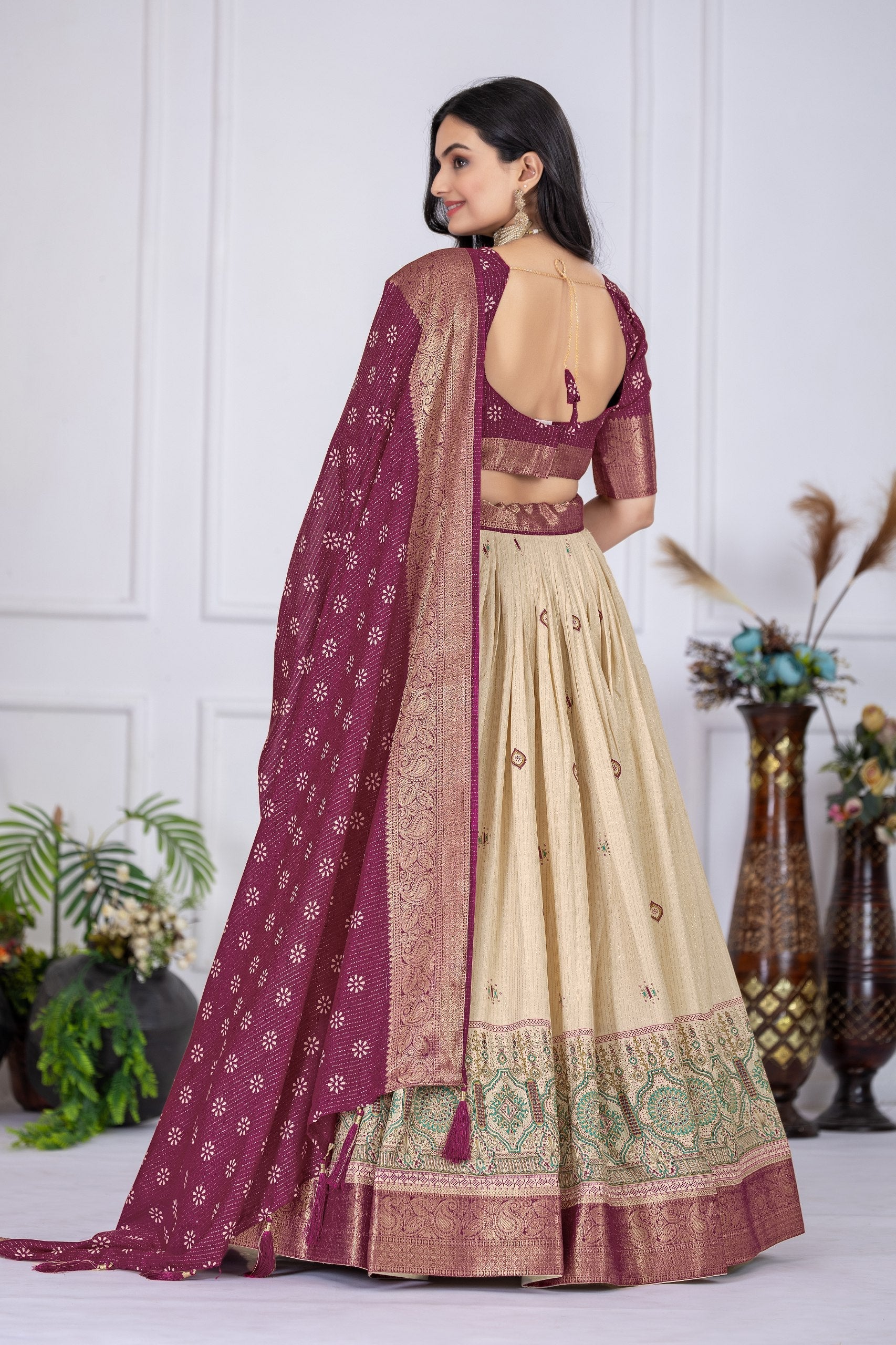 Lehenga Mart Designer Wedding Lehenga choli for Women - Wine