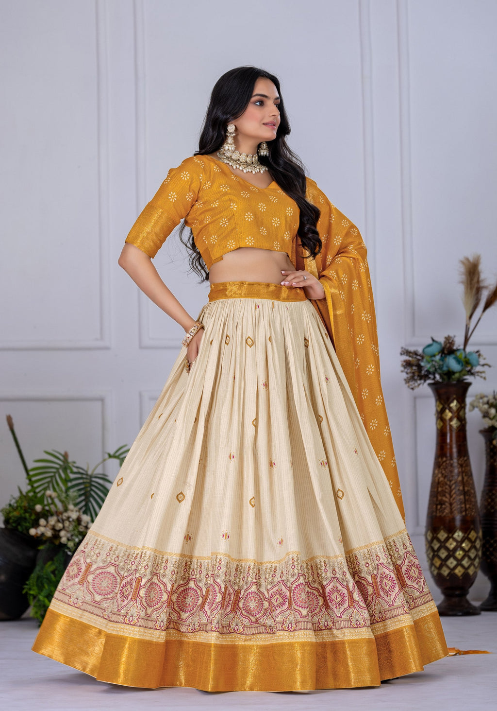 Lehenga Mart Designer Wedding Lehenga choli for Women - Yellow
