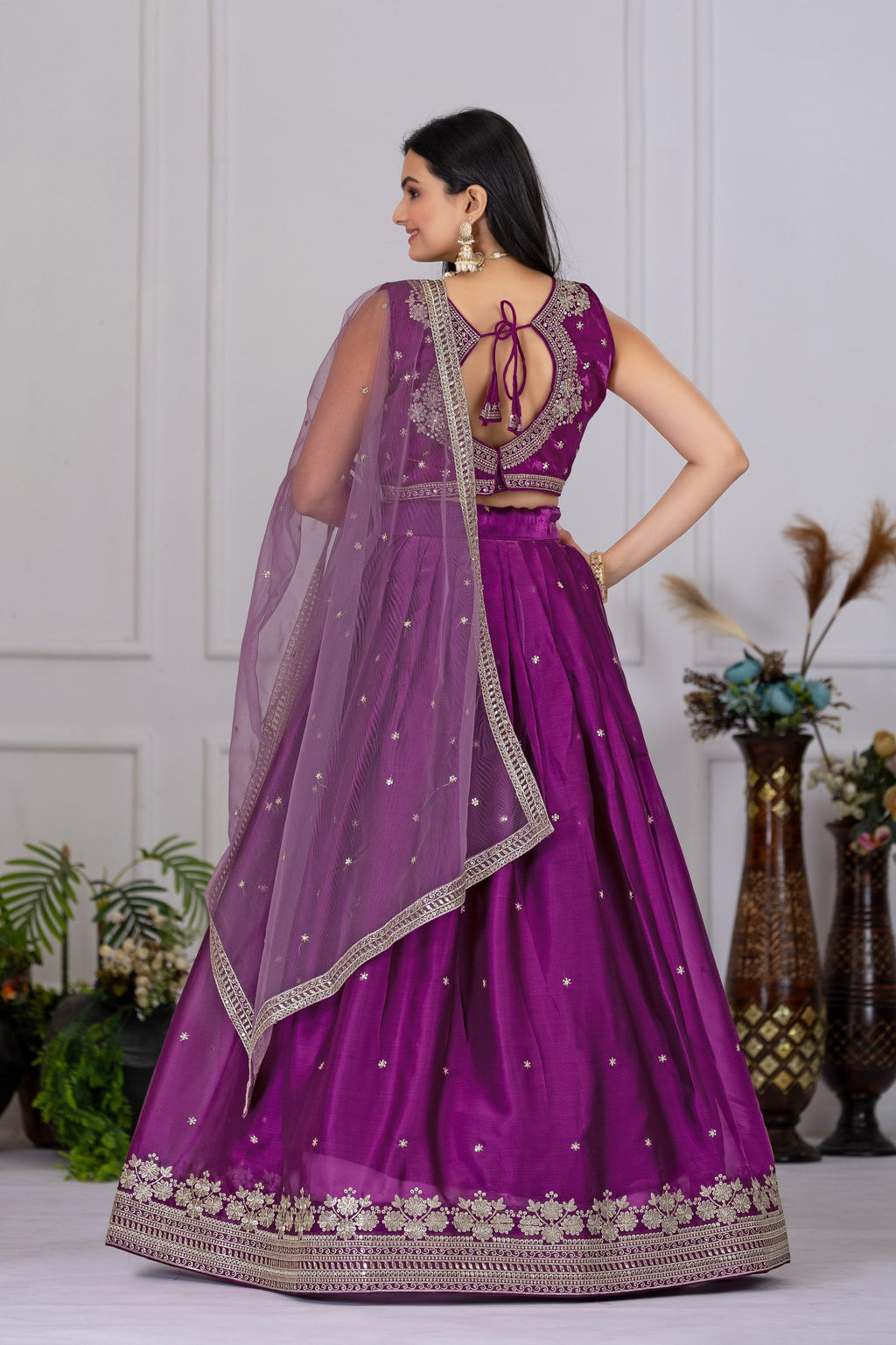 Lehenga Mart Designer Wedding Lehenga choli for Women - Wine