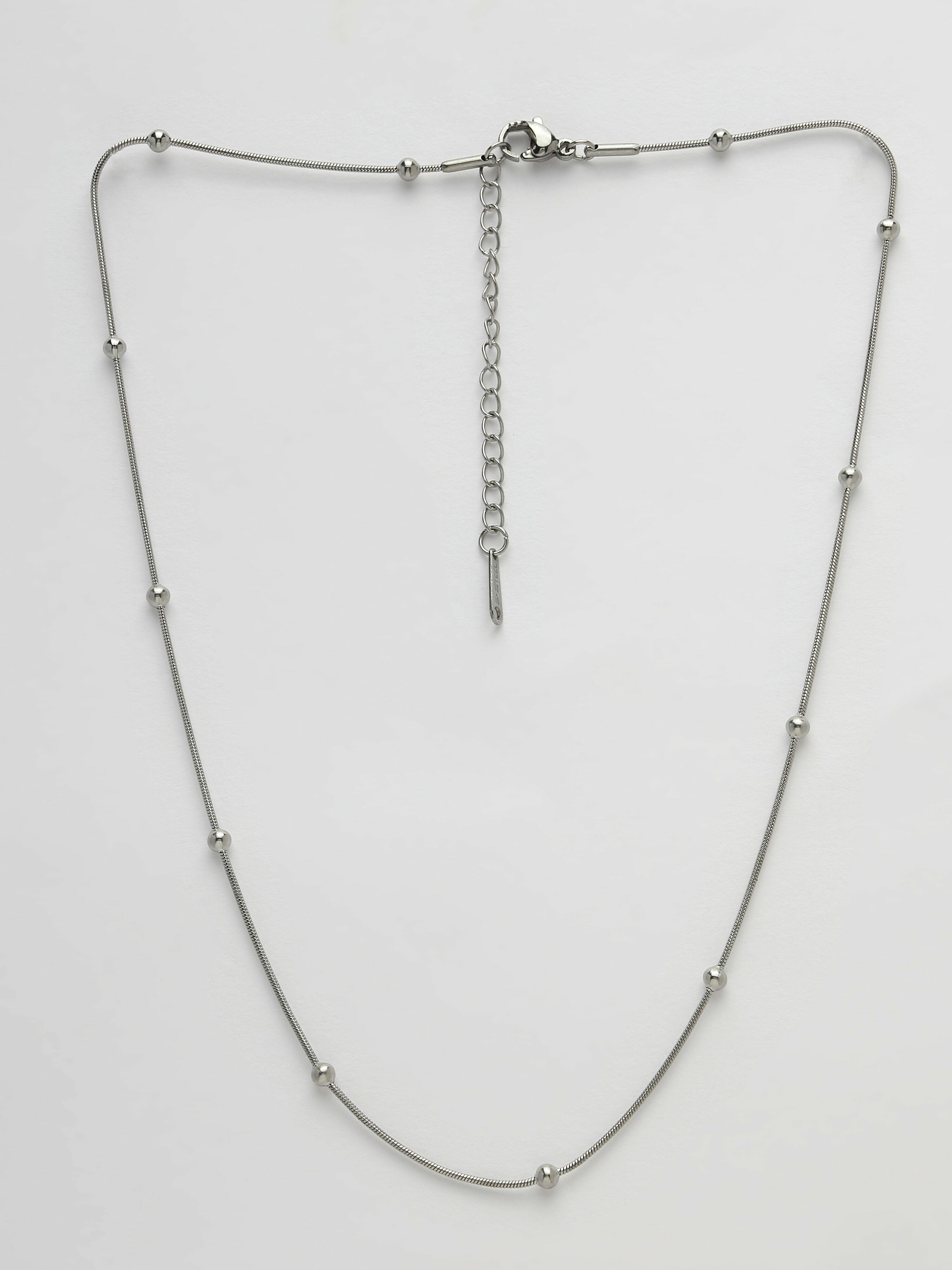 NVR Women's Set of 3 Silver-Toned German Silver Oxidised Chain