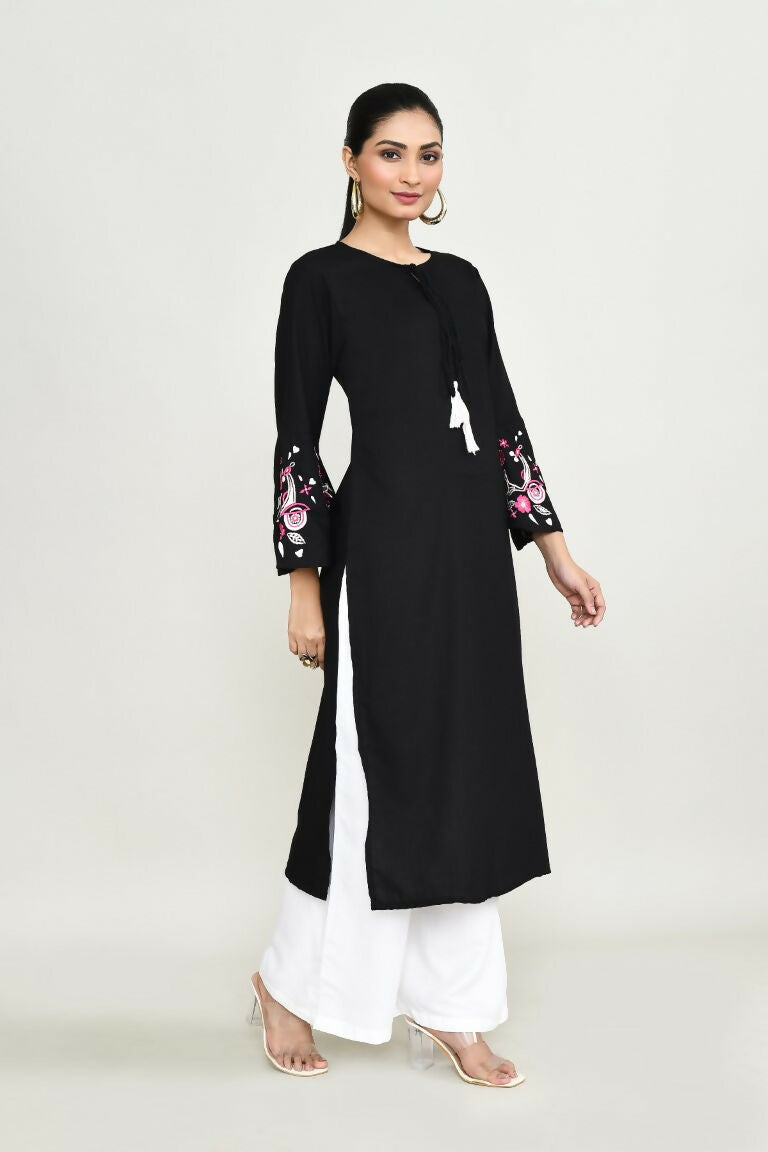 Joban Fashion Black Rayon Tunic