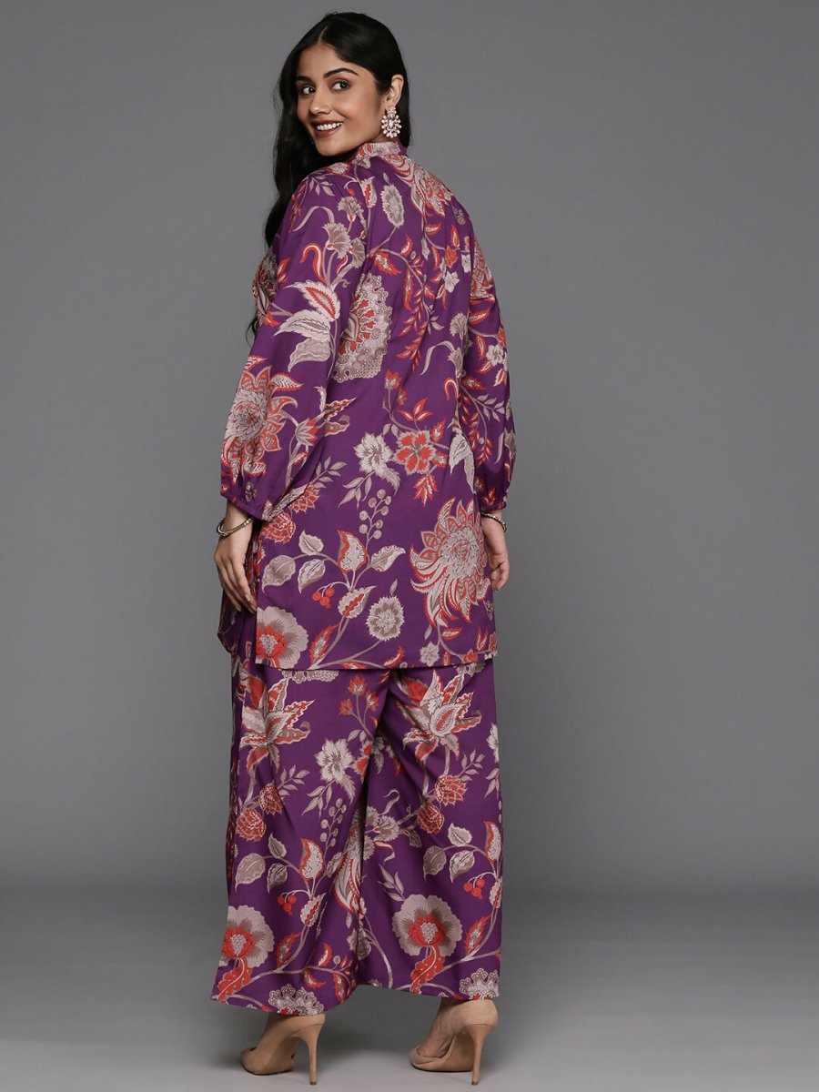 Ahalyaa Women's Traditional Wear Co-ords - Purple