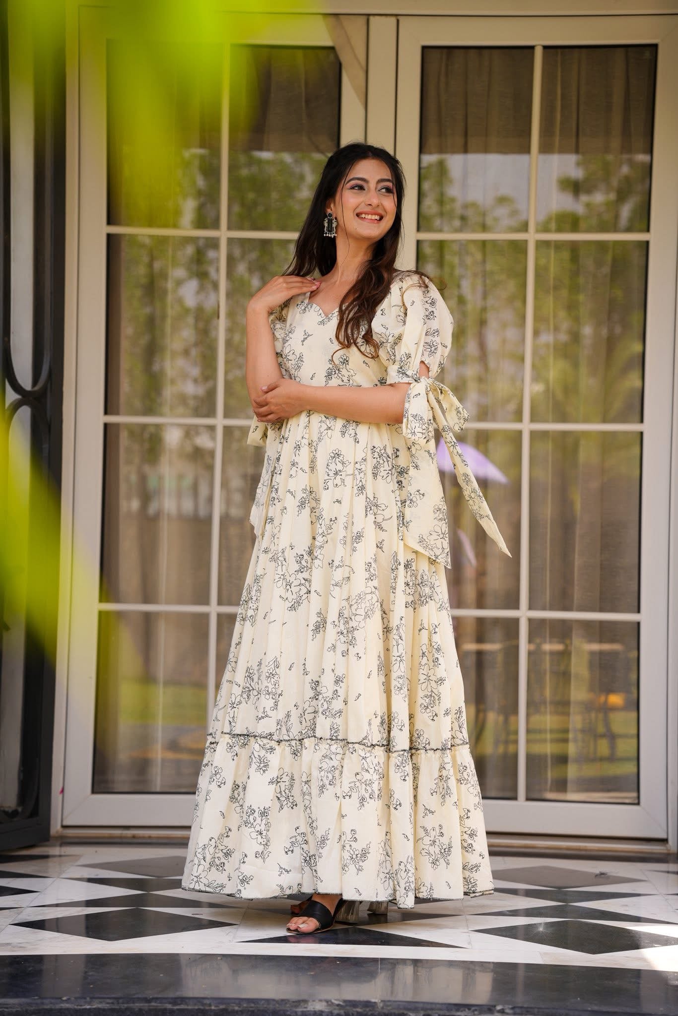 The52 Women's Gorgeous Flared Partywear Designer Poly Rayon Gown