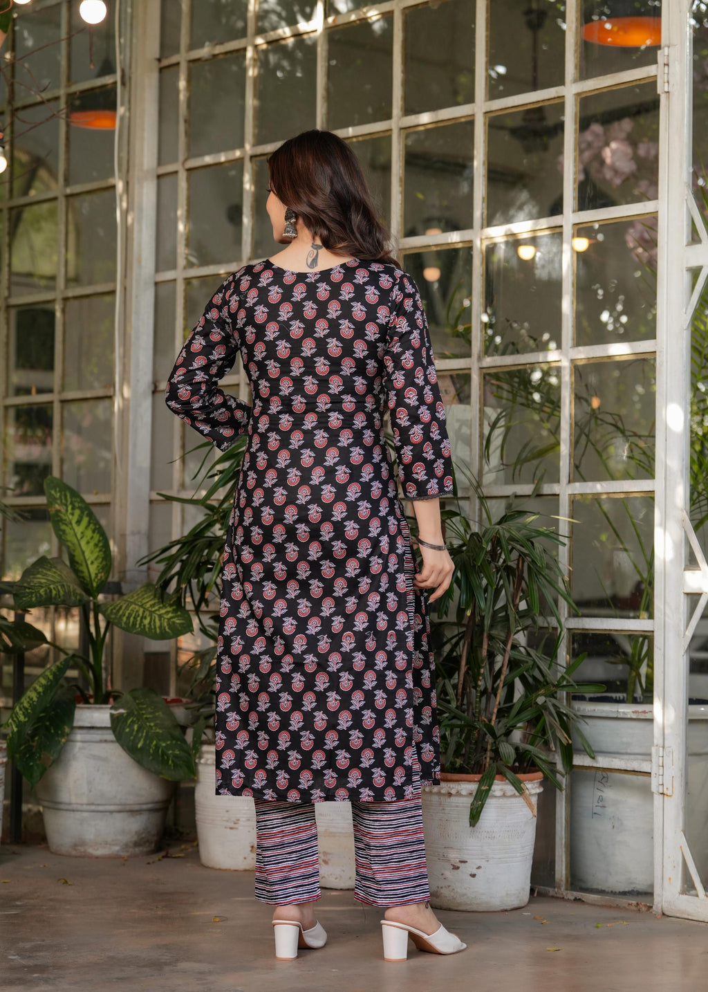 The52 Women's Printed Pure Cotton Fabric Straight Kurta, Pant and Dupatta Set