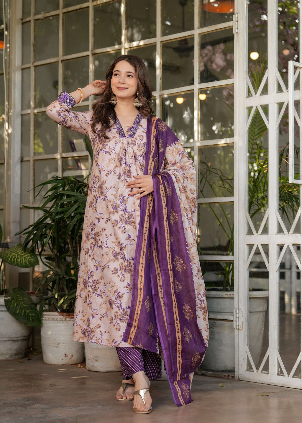 Teeya Creation Chiku Color Pure Cotton Digital Print Fully Stitched Kurti Set