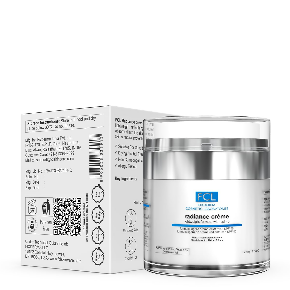 FCL Radiance Lightweight Formula With SPF40 Sunscreen Cream