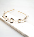 Bling Accessories Rhine Stone Glass Crystal Hair Band with Swarovski Glass Pearls