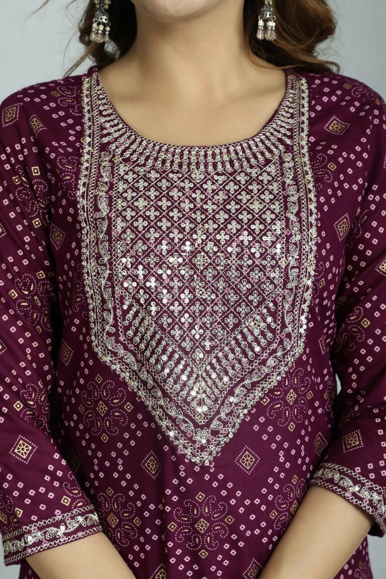 Alvano Women's Attractive And Stylish Rayon A Line Kurta With Pant And Dupatta
