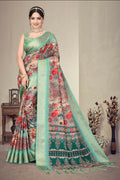 PR Fashion Multi Heavy Rich Cotton Silk Digital Print & Jacquard Saree