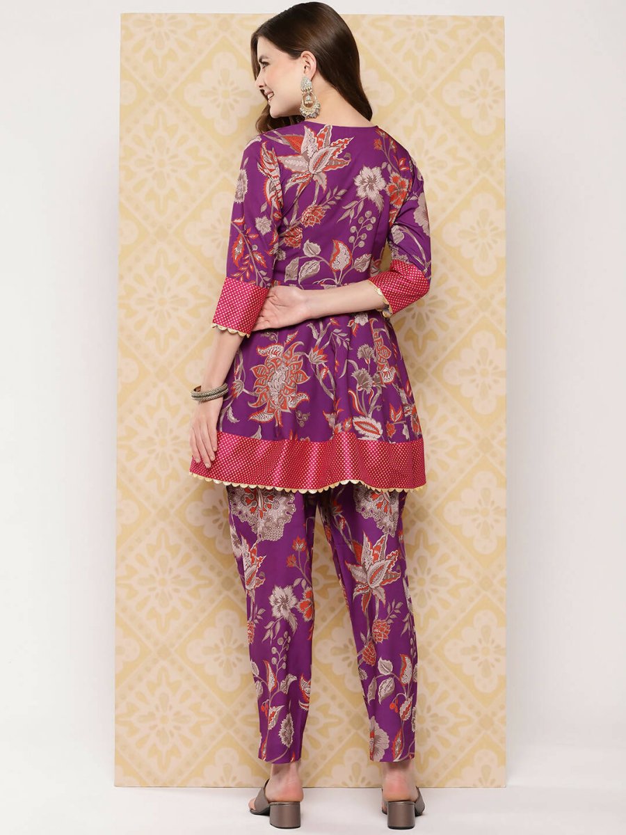Ahalyaa Women's Traditional Wear Co-ods - Purple
