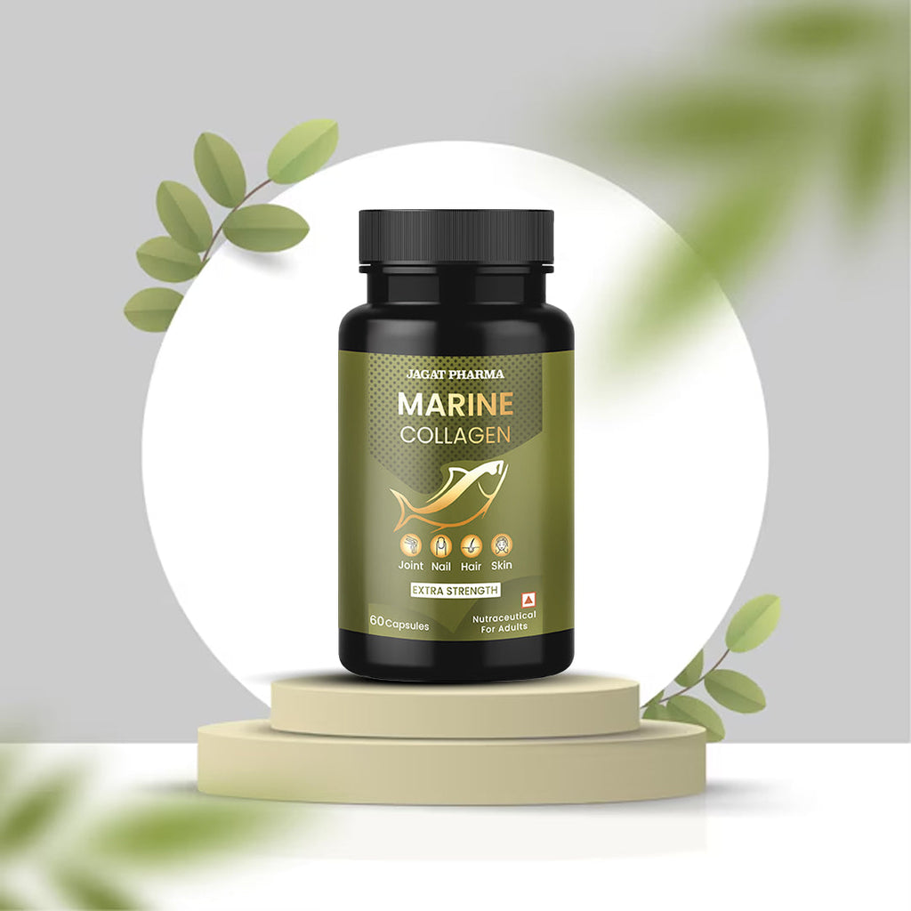Jagat Pharma Marine Collagen Capsules for Hair, Skin, Joint, Nail, Bones