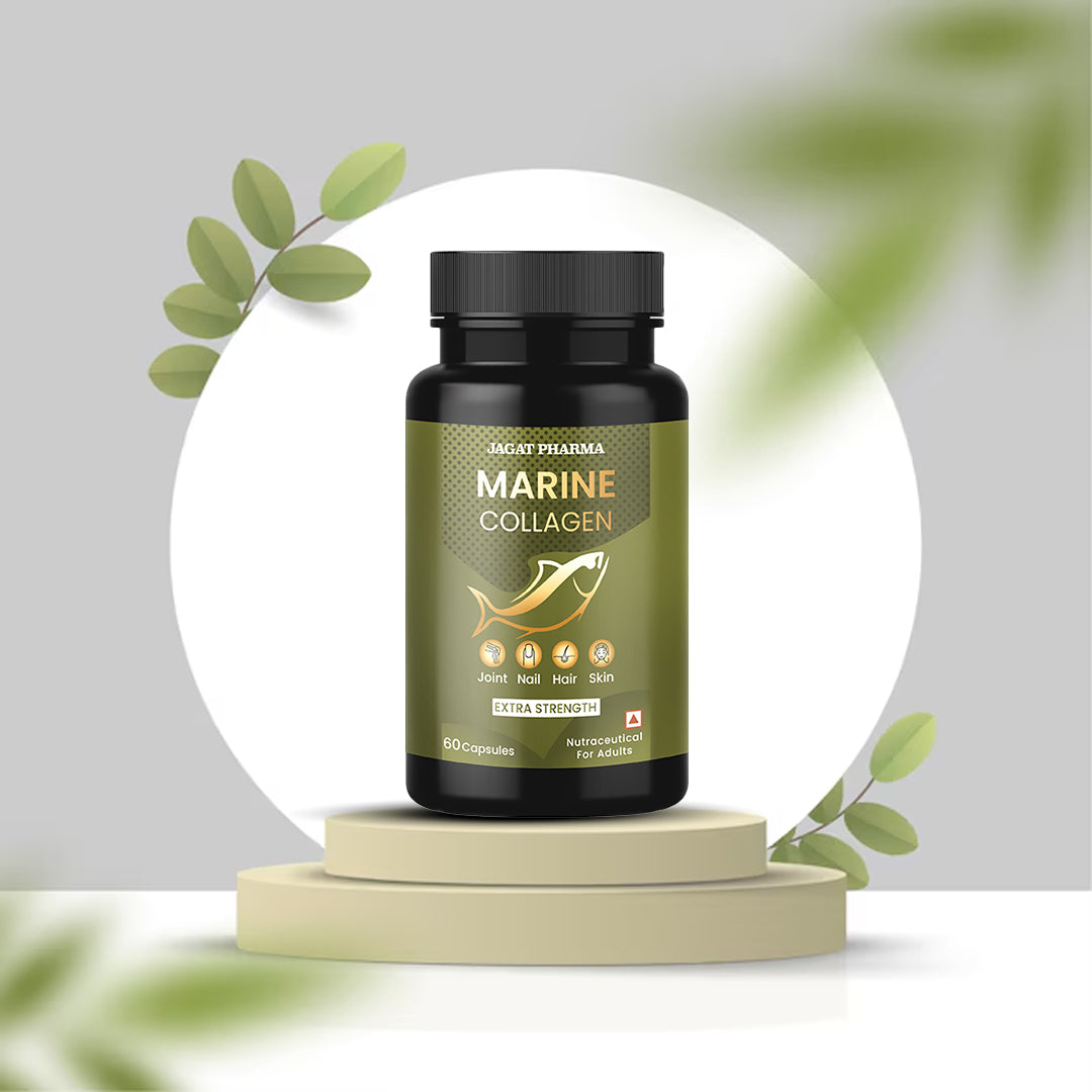 Jagat Pharma Marine Collagen Capsules for Hair, Skin, Joint, Nail, Bones