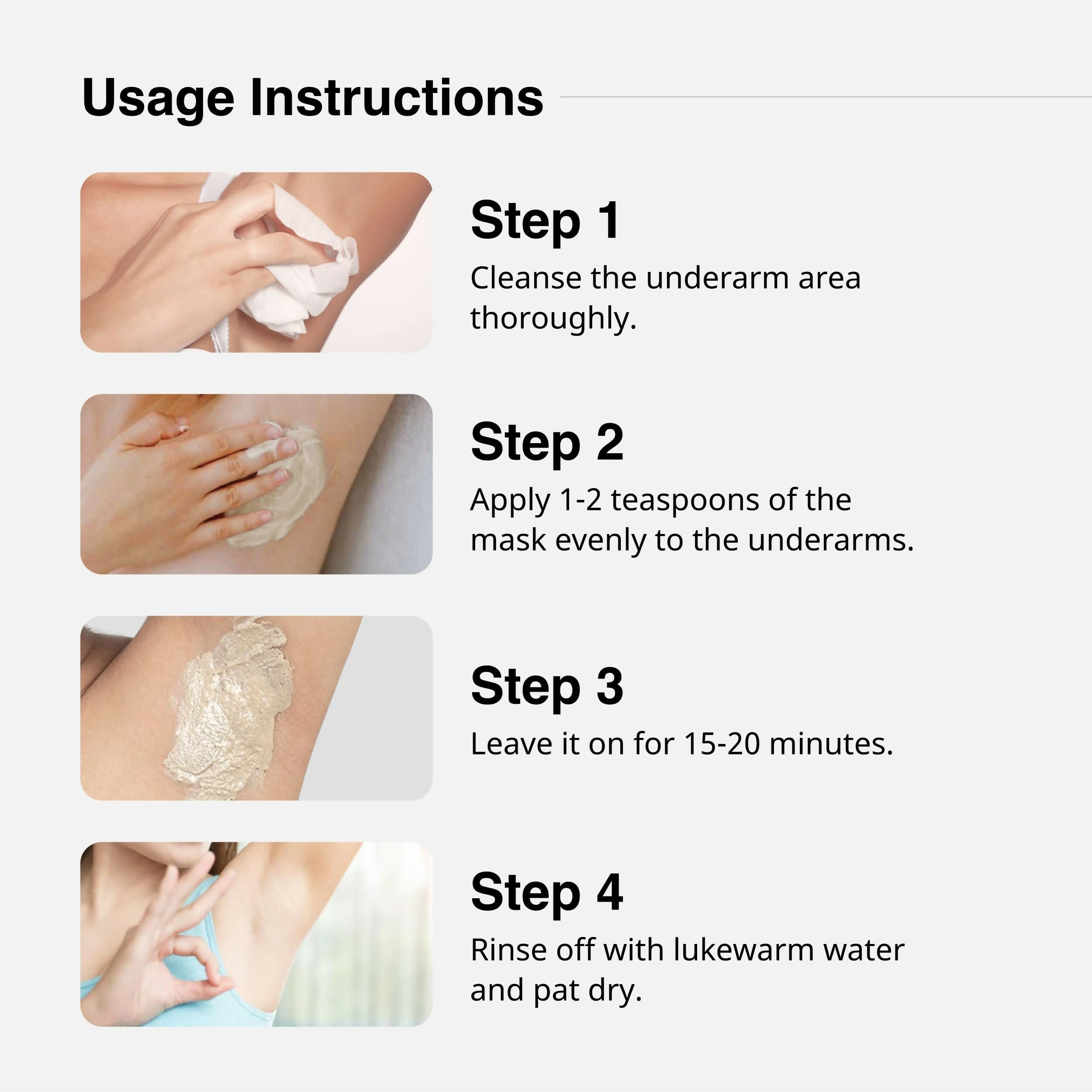 Cureskin Under Arm Brightening Cream Mask with Papaya & Sweet Orange