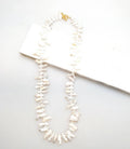 Bling Accessories Baroque Pearl Glass Long T Bar Necklace