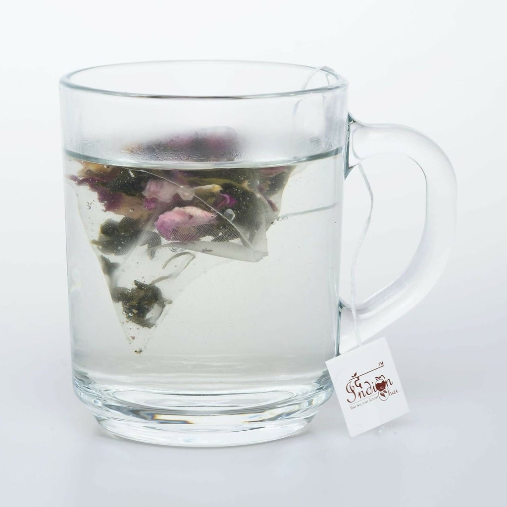 The Indian Chai - Rose Green Tea 30 Pyramid Tea Bags