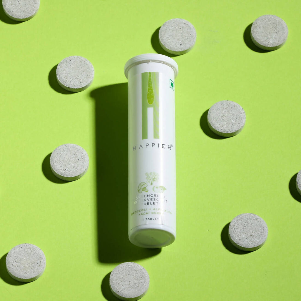 Happier Greencrush Effervescent Tablets