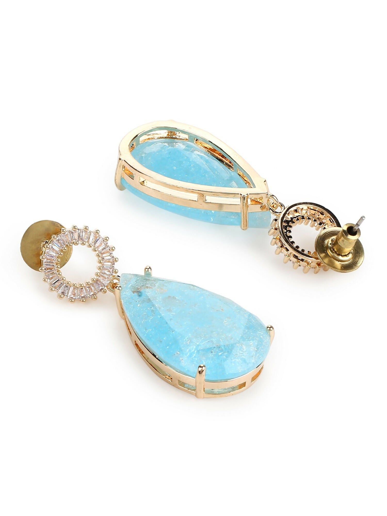 Blue Druzy Quartz Earrings- Ruby Raang