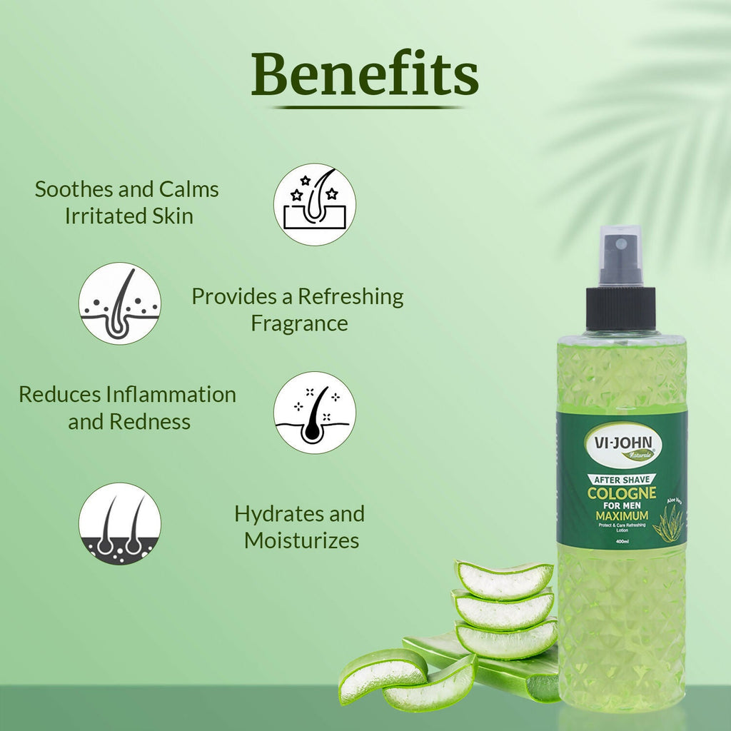 VI-JOHN Naturale After Shave Cologne For Man Maximum Protect & Care Refreshing Lotion