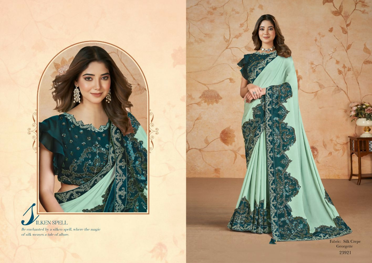 Cord and Sequins Embroidery,Applique Work - Mohmanthan Dakshika