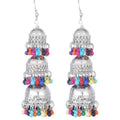 MS Fashion India Tassel Small Hanging Jhumka Multicolor Pearls Earrings For Occasions