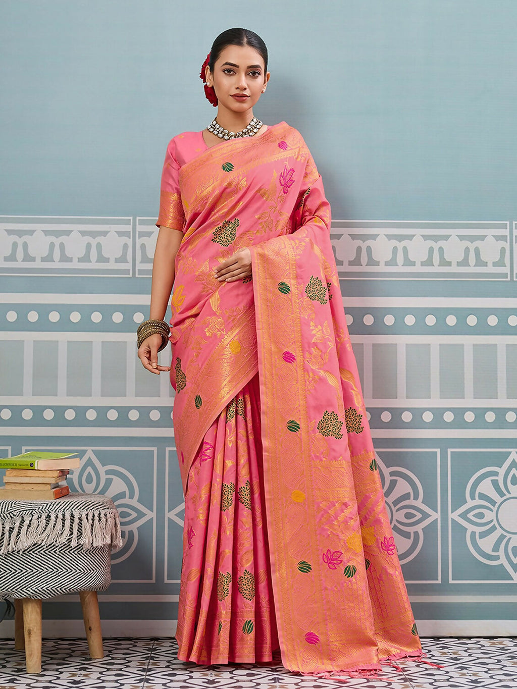 Shree Shyam Fashion Gajari Silk Saree