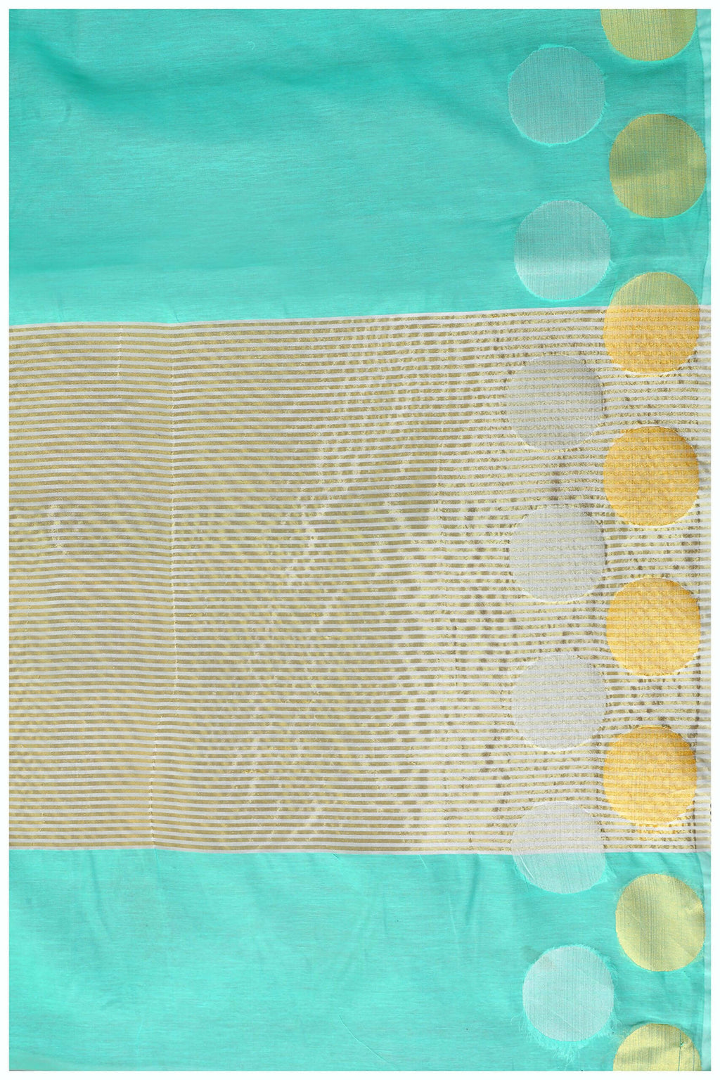 Mimosa Women's Turquoise Blue Kanchipuram Cotton Saree
