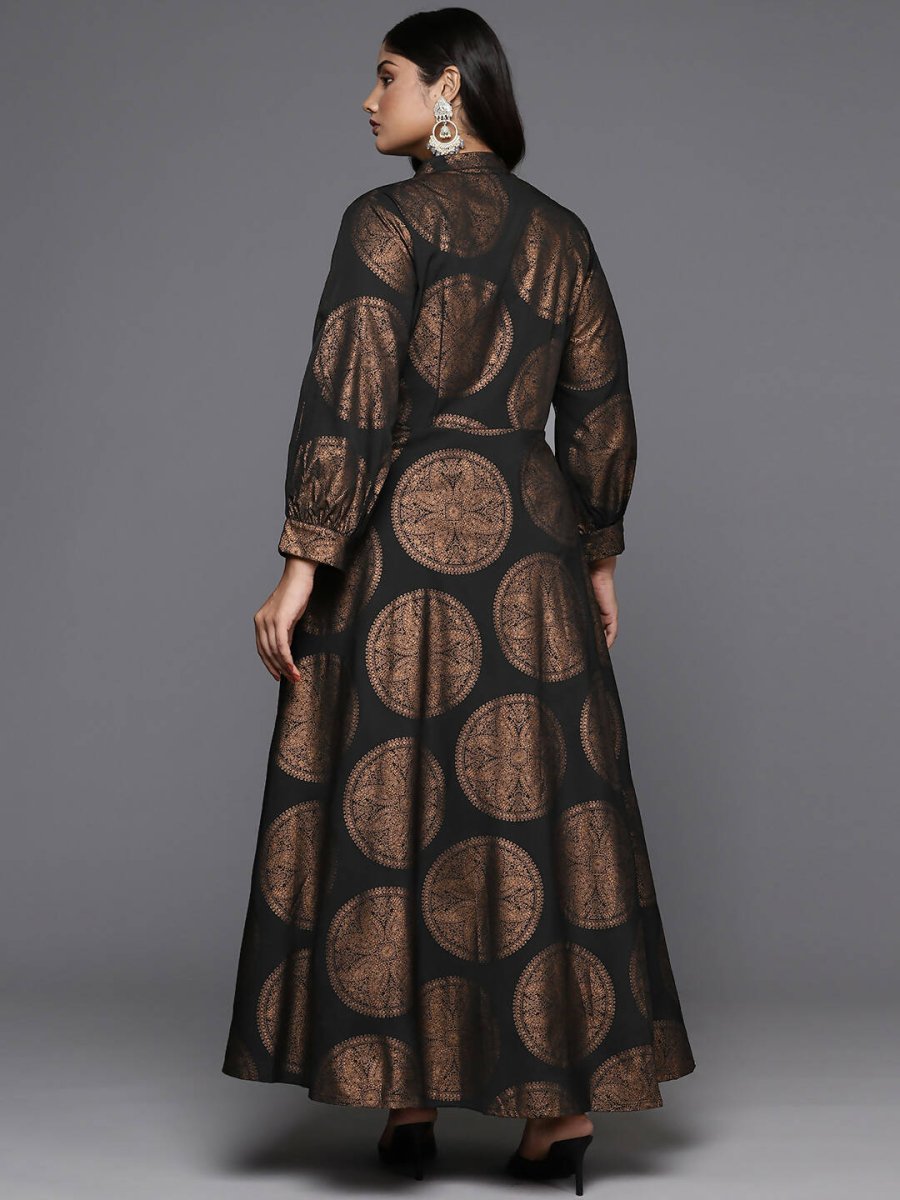Ahalyaa Women's Traditional wear Ethnic Dress - Black