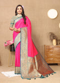 Vedant Vastram Pink Color Kanjeevaram Silk Saree - Pink