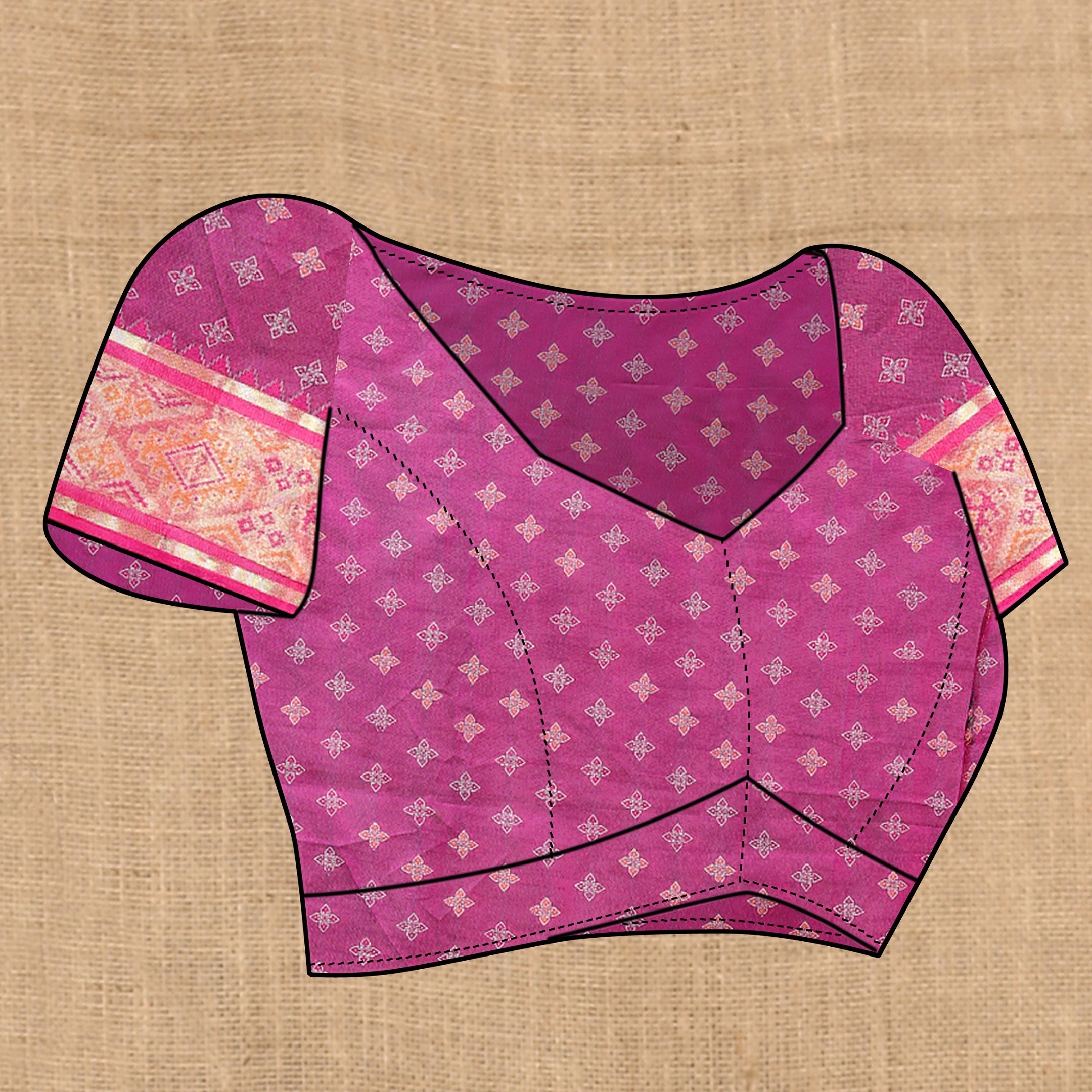 Vedant Vastram Rama Color Kanjeevaram Patola Silk Saree - Rama