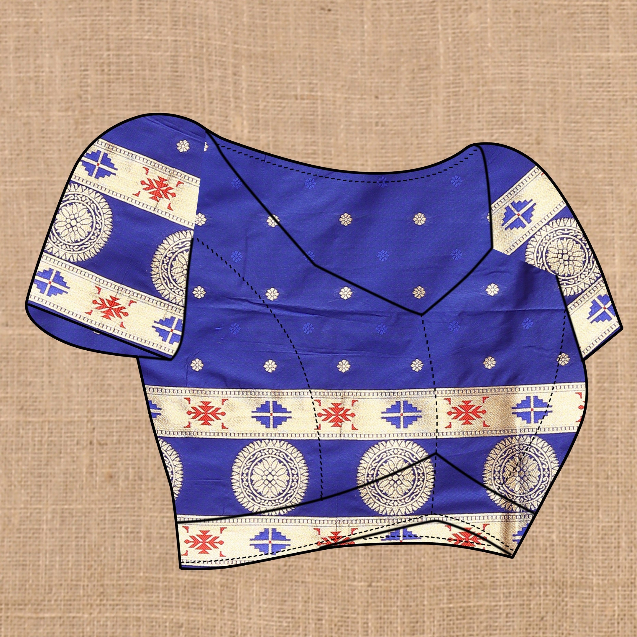 Vedant Vastram Blue Color Paithani Silk Saree - Blue