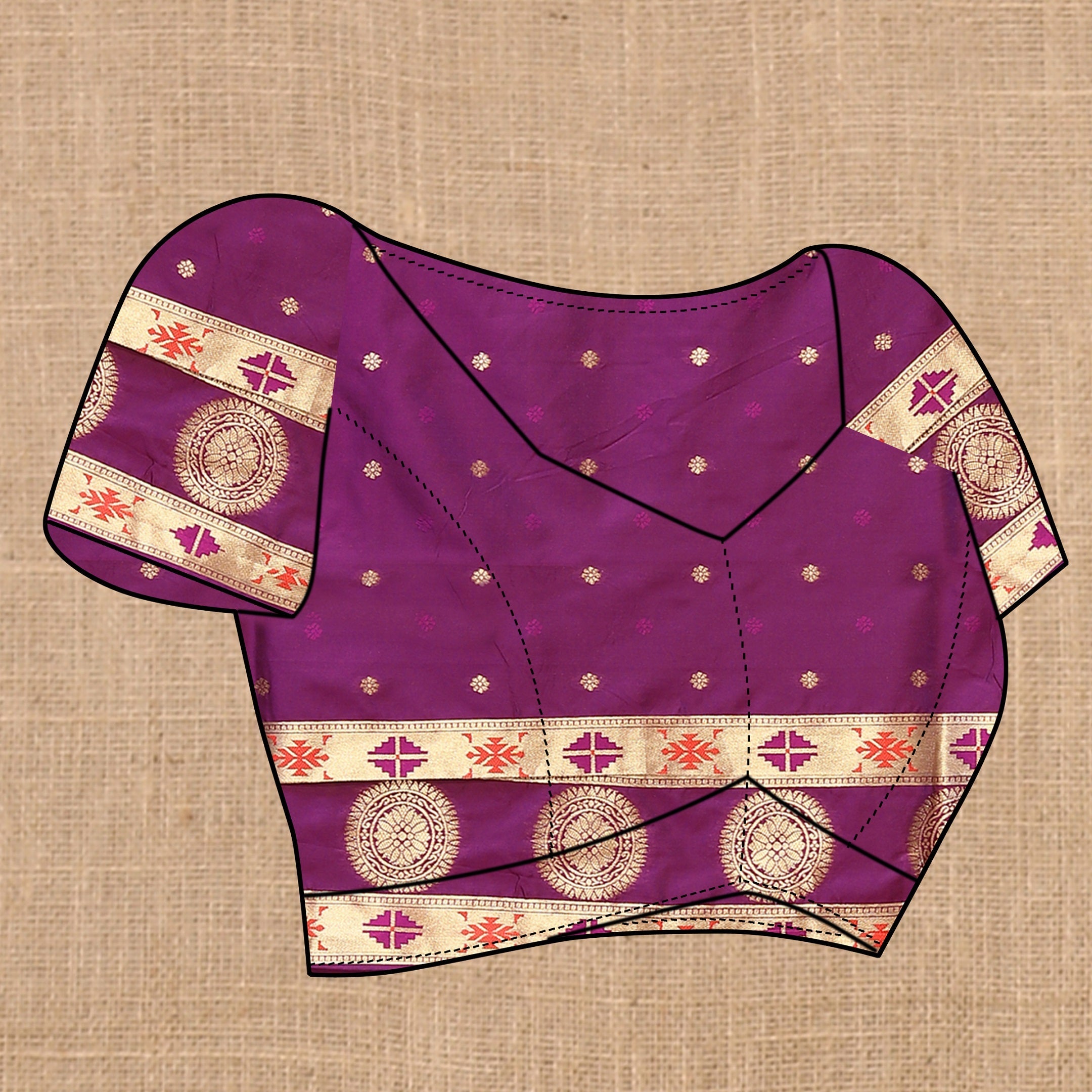 Vedant Vastram Purple Color Paithani Silk Saree - Purple