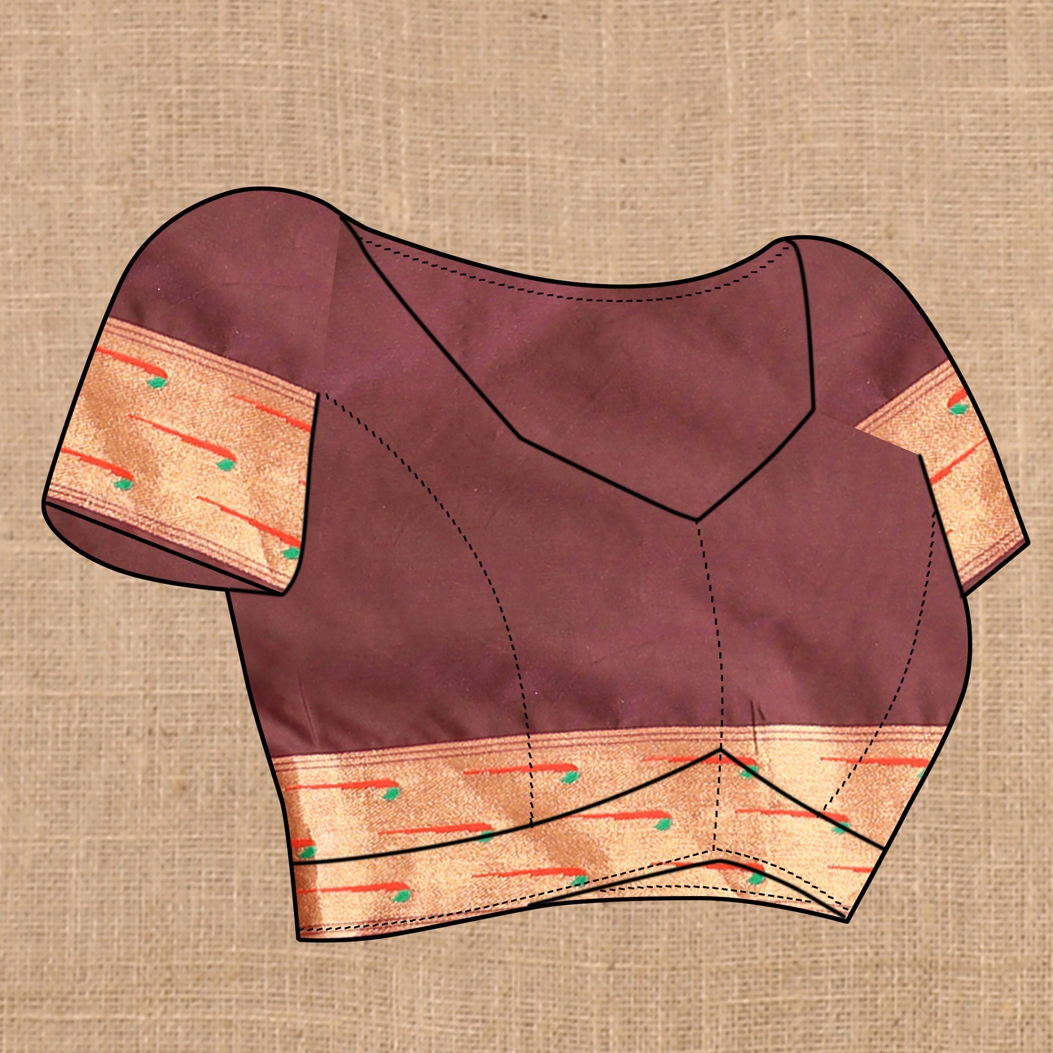 Vedant Vastram Brown Color Paithani Silk Saree - Brown