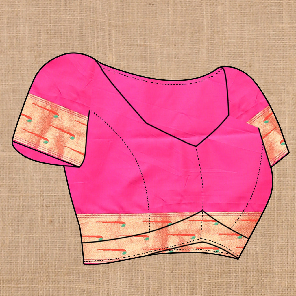 Vedant Vastram Pink Color Paithani Silk Saree - Pink