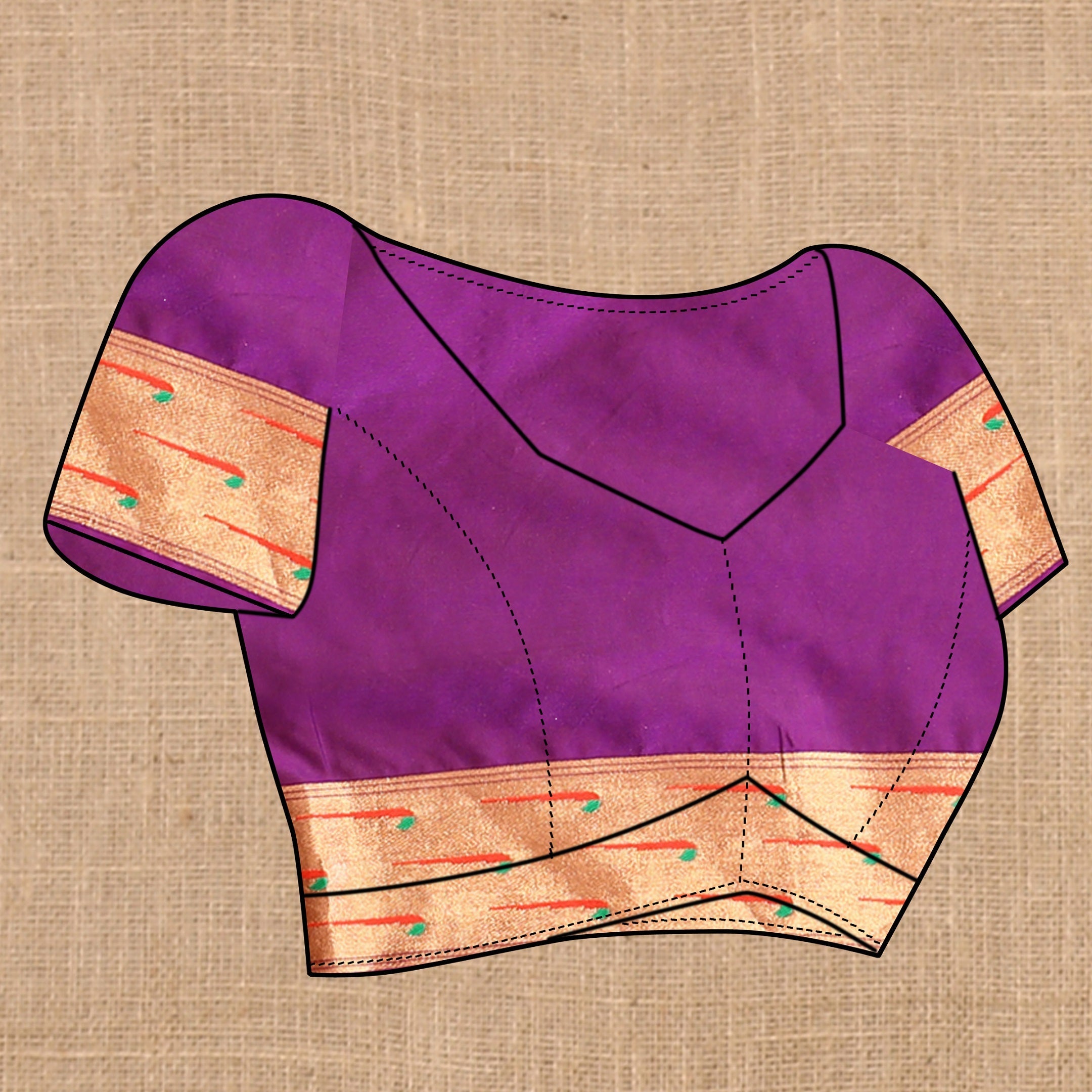 Vedant Vastram Purple Color Paithani Silk Saree - Purple
