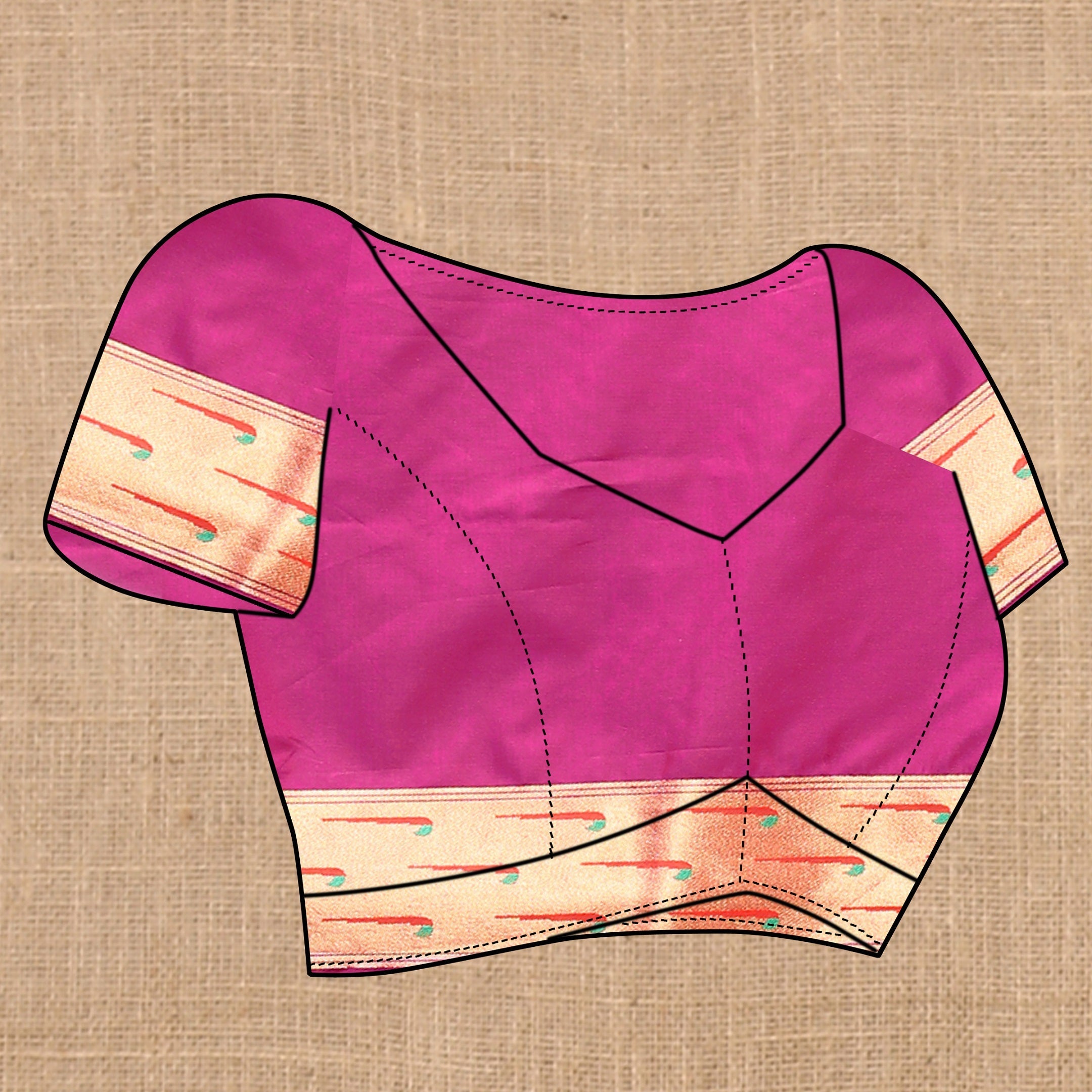 Vedant Vastram Rani Pink Color Paithani Silk Saree - Rani Pink