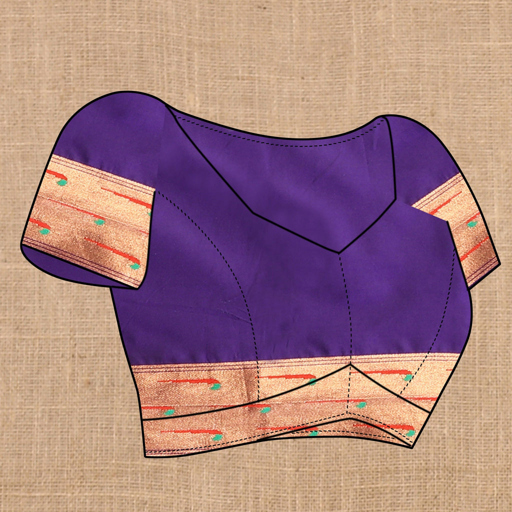 Vedant Vastram Violet Color Paithani Silk Saree - Violet