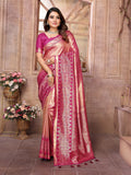 Vedant Vastram Tissue Silk Kanjeevaram Silk Saree - Pink