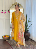 The52 Women's Viscose Embroidery work Straight Kurta with Pant and Dupatta Set