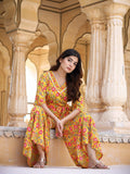 Yufta Mustard Printed Jumpsuit