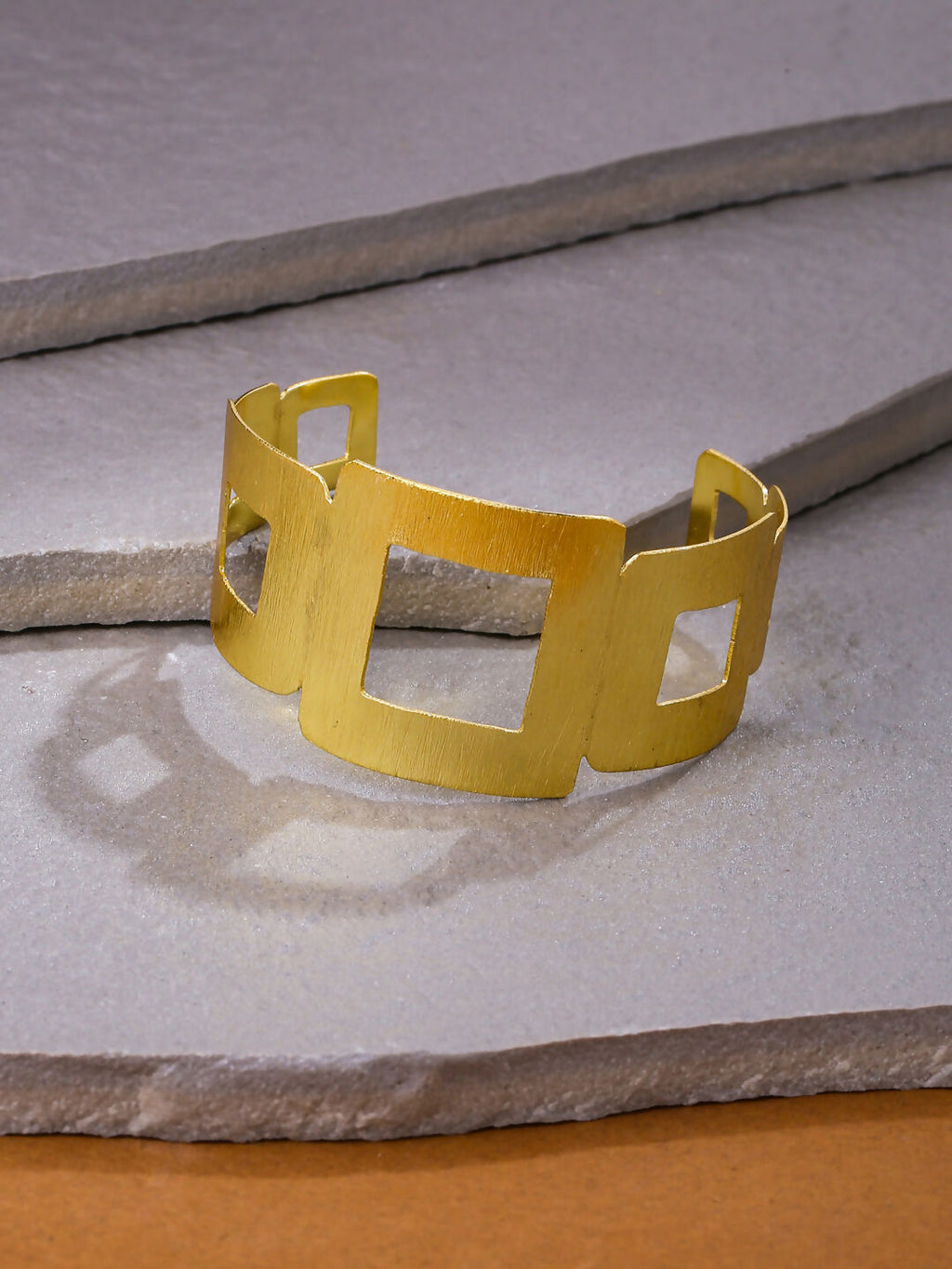 NVR Women Gold-Polished Adjustable Kada Bracelet