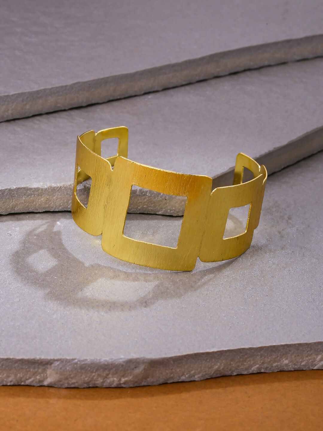 NVR Women Gold-Polished Adjustable Kada Bracelet