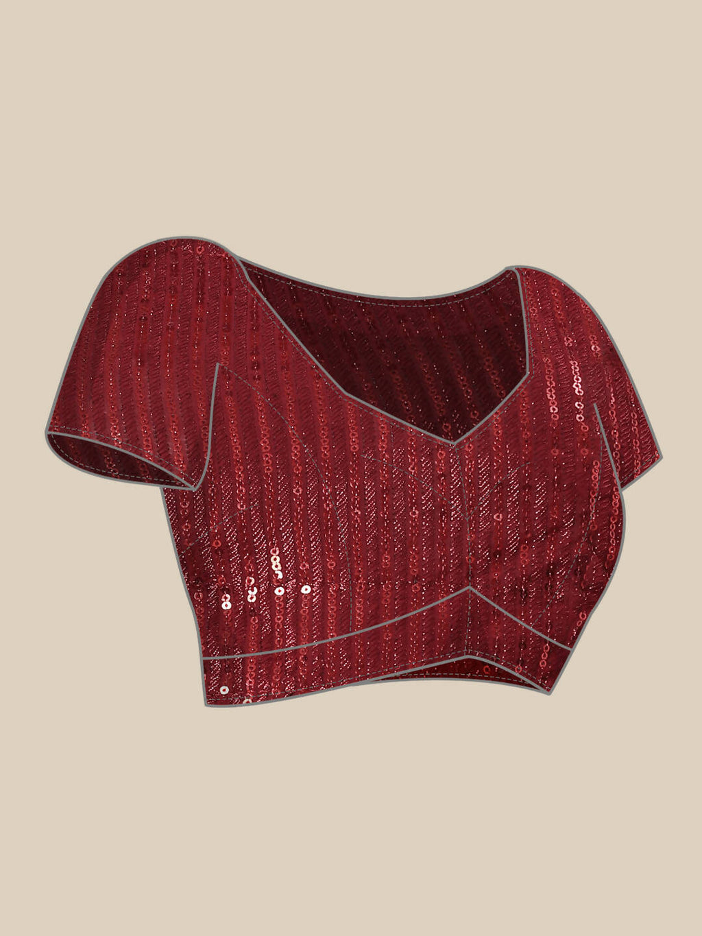 Maroon Woven Design Net Saree with Blouse Piece - Kalamkari