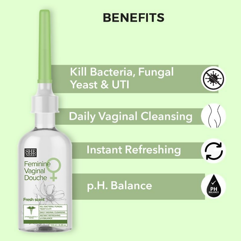 SheNeed Feminine Vaginal Douche-Fresh Scent- With Ph-3.5